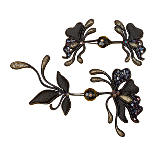 青丝原创旗袍盘扣扣子复古鸢尾花扣中式国风装饰纽扣汉服配件