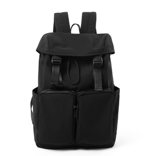轻量化工装休闲背包男士潮牌户外旅行双肩包防水翻盖书包女大学生