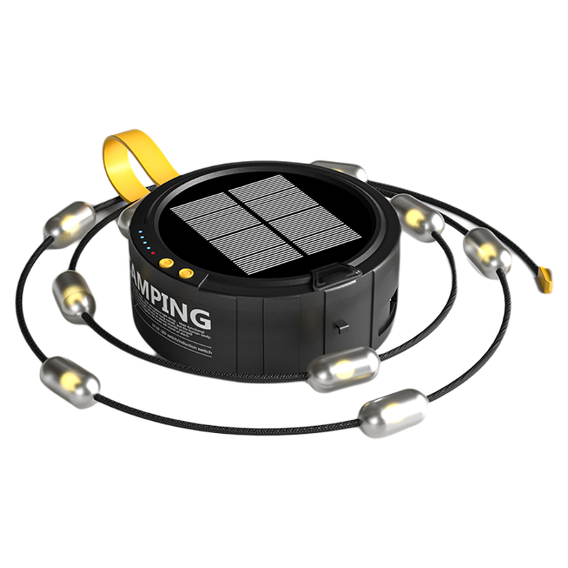 途步者光豆营地卷尺灯太阳能感应警报防水便携收纳串灯天幕氛围灯