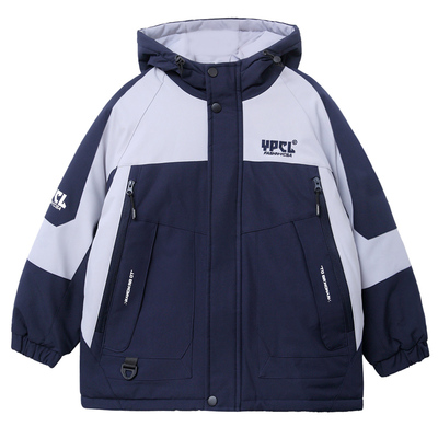 男童外套加绒时髦派克服棉衣