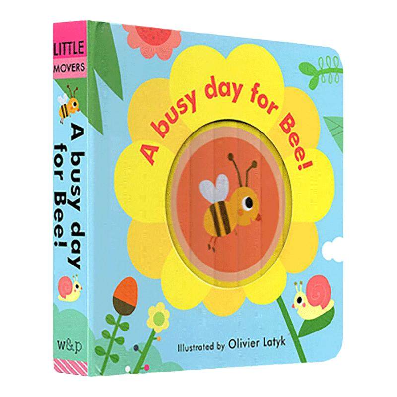 蜜蜂忙碌的一天 英文原版绘本 Little Faces: A Busy Day for Bee! 百变脸谱系列纸板书 洞洞书 低幼童书 纯全英文正版英语书籍