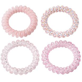 小女孩扎头发绳儿童电话线发圈高弹力彩色皮筋不伤发女童头绳头饰