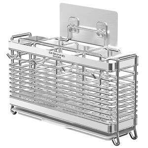 304不锈钢筷子筒壁挂式收纳盒筷笼家用高档新款厨房沥水架筷子篓