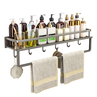 德力西浴室置物架免打孔卫生间壁挂厕所洗澡间洗漱台收纳神器架子