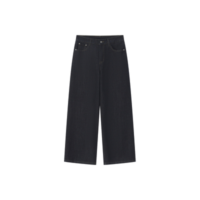 美式复古阔腿宽松牛仔裤女直筒裤