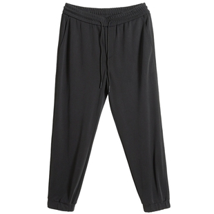 爸爸春装裤子薄款宽松垂坠卫裤男中老年人春秋季运动休闲长裤爷爷