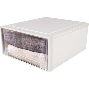 千屿抽屉式收纳箱衣服衣橱家用储物柜子透明塑料收纳箱整理箱2个