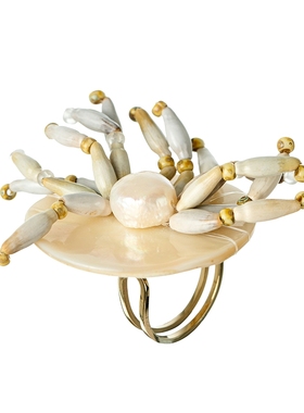 MICartsy,手工珠花,戒指