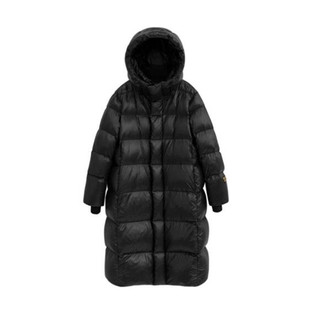 超长款黑色连帽羽绒棉服女加厚冬2025新款韩版宽松情侣男女面包服