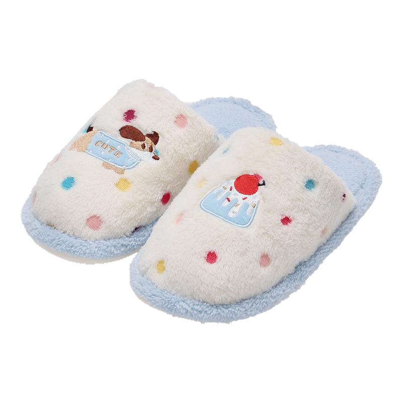 名创优品毛毛保暖包头棉拖鞋女居家防滑可爱卡通休闲秋冬季棉鞋男