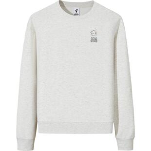 安踏雪鸮卫衣丨休闲套头衫女款冬趣味印花百搭宽松加绒运动上衣