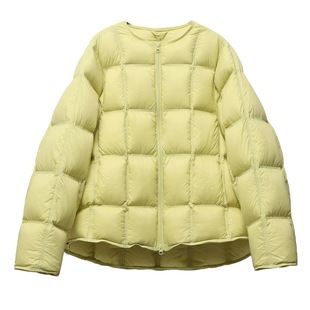 泡芙90白鸭绒反季羽绒服女2025年冬装新款加厚云朵方格圆领外套潮