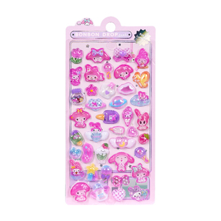 儿童夜光立体浮雕贴纸卡通水晶宝石可爱贴贴画女孩宝宝帖纸玩具