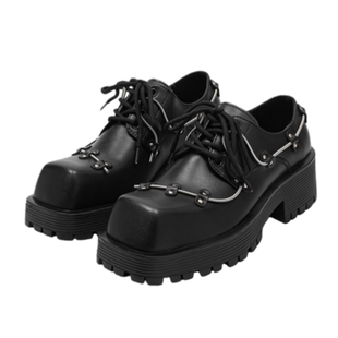 【原单货】方头皮鞋cleanfit春季新款男增高休闲高级感复古德比鞋