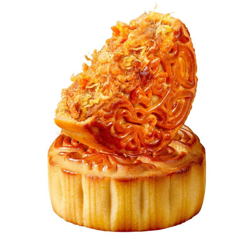 手工【蛋黄肉松火腿】广式大月饼