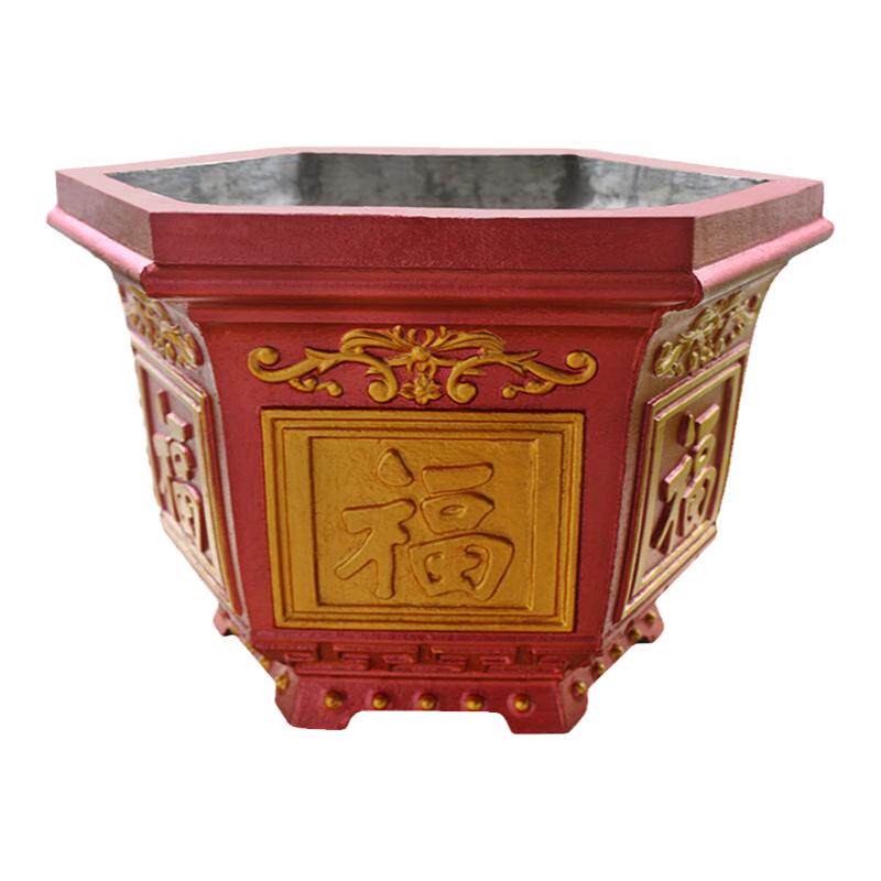 自制现浇水泥六角花盆塑料模具