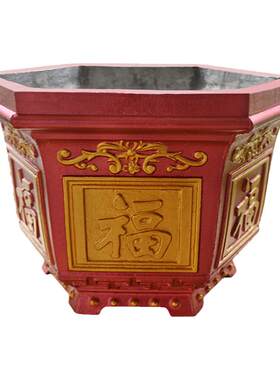 自制现浇水泥六角花盆塑料模具