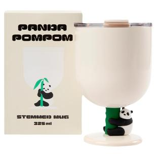 tbh野兽派家居熊猫嘭嘭高脚随行杯水办公室喝水杯子礼盒装礼物