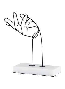 抽象镂空铁艺样板间设计师摆件