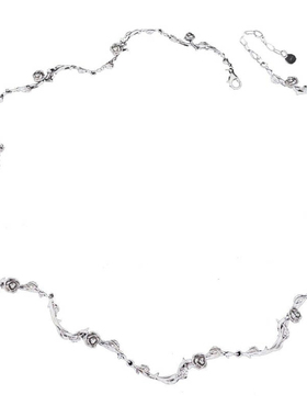 925银荆棘玫瑰项链暗黑哥特