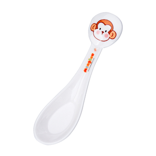 五和萌猴儿童餐具宝宝勺子婴儿吃饭勺子学吃训练辅食勺家用调羹