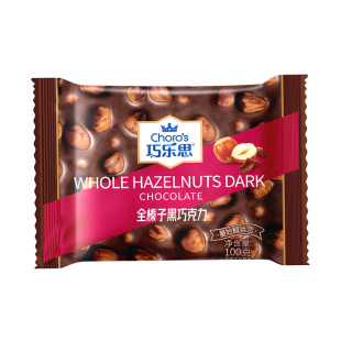 巧乐思坚果夹心黑巧克力排块100g*5纯可可脂榛子巴旦木多口味零食
