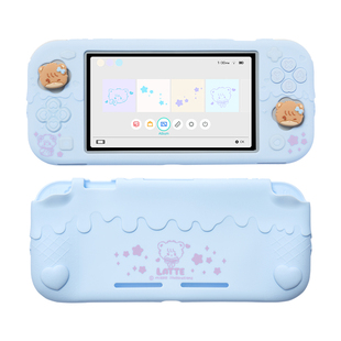 极想任天堂Switch lite保护壳硅胶全包保护套装一体软壳Mikko联名款新款纯色简约可爱卡通女生游戏机配件