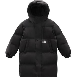 左西男童羽绒服冬季长款加厚2025新款儿童白鸭绒极寒黑金保暖外套