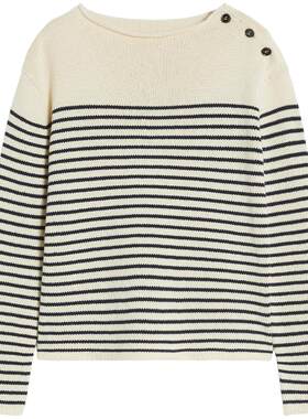 【春夏新降】Weekend MaxMara 26女装条纹宽松圆领毛衣5361156106