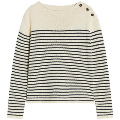 【春夏新降】Weekend MaxMara 26女装条纹宽松圆领毛衣5361156106