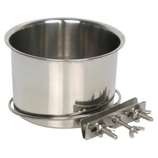 狗碗304不锈钢悬挂碗宠物饮水器狗食盆固定挂笼猫碗兔子碗防打翻