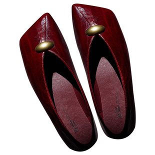 Le' Murmure 慢奢美学｜极简主义者的足间雕塑 斜切方头女士单鞋