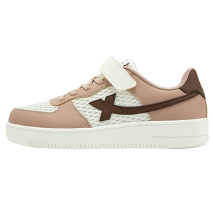 特步童鞋夏季新款儿童女童板鞋运动鞋中大童休闲鞋网面透气小白鞋