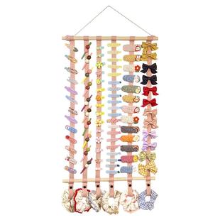 发夹收纳挂墙神器儿童发卡头饰头绳发圈展示架宝宝首饰盒发饰挂袋