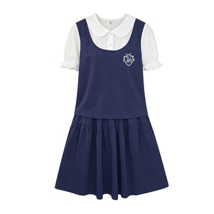 初中生套装夏装2026新款少女宽松洋气学院风青少年高中学生两件套