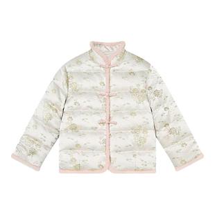 RBIGX瑞比克童装2025冬季女童羽绒服中国风保暖潮流设计感外套