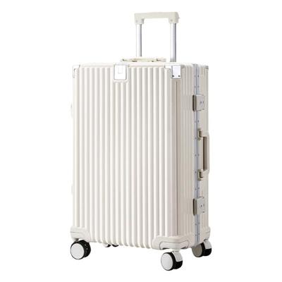 结实加厚带杯架可充电铝框行李箱