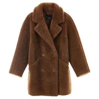 朗姿欧洲EiLEEN ELITEE仿皮草羊毛大衣外套高级感气质冬季2025