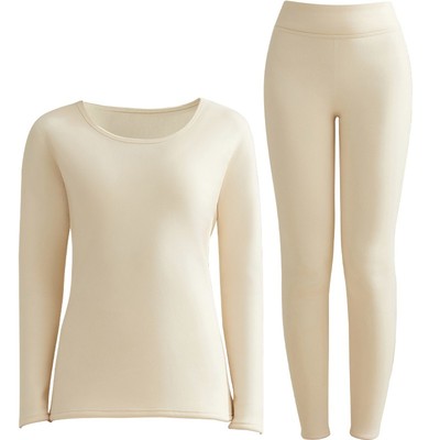 中老年加绒加厚羊绒蚕丝保暖内衣