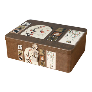 田园风现金保险小箱子小型密码箱保险箱上锁钱箱书本盒子防盗铁盒