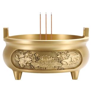 纯铜香炉沉香熏香炉檀香炉家用室内上香供佛线香炉供奉插香炉摆件
