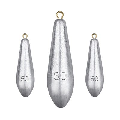 远投柳叶型水滴铅坠串钩吊坠带环