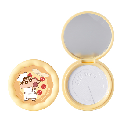 JILLLEEN蜡笔小新淡彩美肌定妆粉饼控油清爽持久细腻光滑散粉女