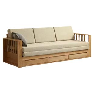 全实木沙发床多功能可折叠两用沙发小户型客厅沙发橡木储物伸缩床