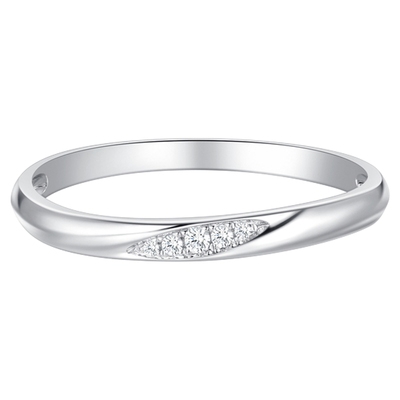 潮宏基铂雅铂金钻石戒指PT950