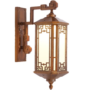 壁灯新中式户外防水别墅大门阳台庭院复古室外院子阳光房太阳能灯