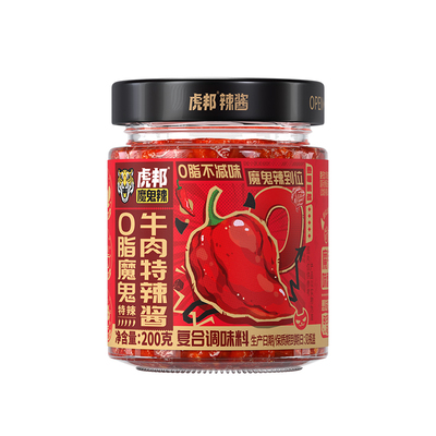 虎邦0脂魔鬼牛肉特辣酱200g