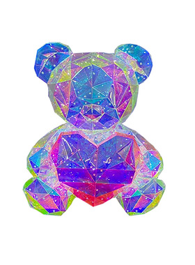 DIY幻彩发光爱心熊暴力熊