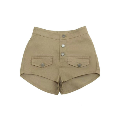 李李服饰性感辣妹丰胯加绒牛仔短裤女2026年冬季高腰紧身显瘦热裤