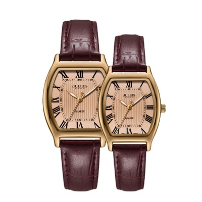 聚利时韩版潮流复古风女款情侣表